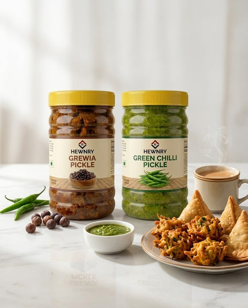 Green Chilli Chutney + Grewia Pickle Duo